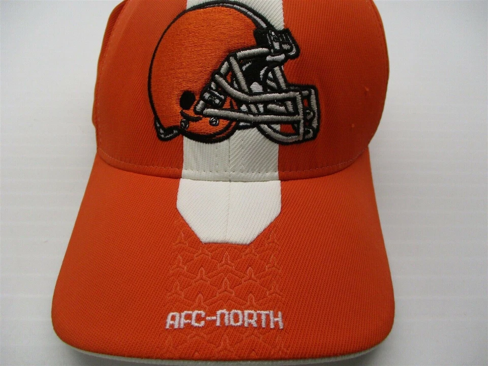 Gorra deportiva ajustada naranja/blanca REEBOK para hombre de fútbol americano NFL Gear Foto 2 de 4