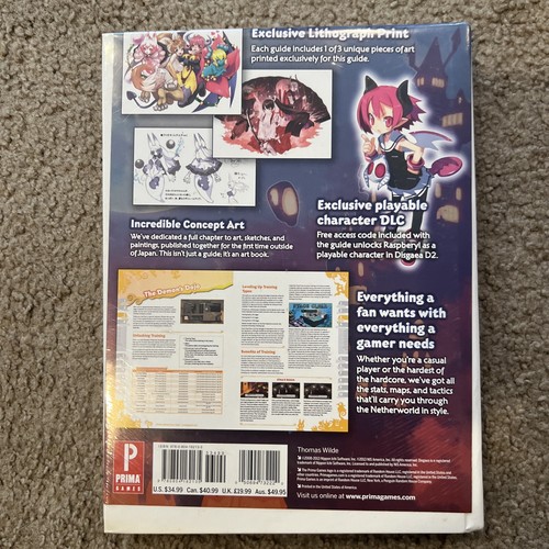 Disgaea D2: A Brighter Darkness Prima Official Game Guide Hardcover NEW! - Foto 2 di 6