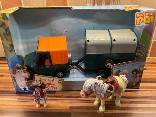 Postman Pat Amy The Vet Jeep Vehicle & Horsebox with Pumpkin Horse Playset -Rare