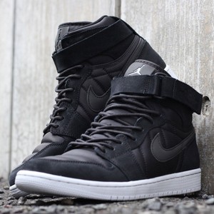 Nike AIR JORDAN AJ1 High Strap Men's Black Basketball Shoe 342132 ... Image is loading Nike-AIR-JORDAN-AJ1-High-Strap-Men-039-