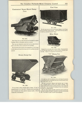 1925 PAPER AD Railroad Logging Trucks Cars Connected Disconnected Coal Dump Mine