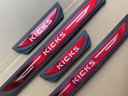 For Nissan Kicks Accessories Car Door Scuff Sill Cover Panel Step Protector Trim - Picture 74 of 92