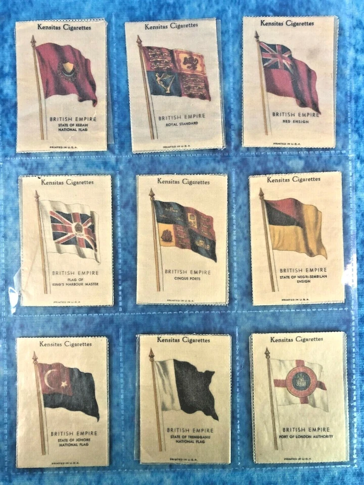 Kensitas Cigarette Silk Cards - British Empire Flags x 25 Silk Cards from 1934 - Image 2 of 4
