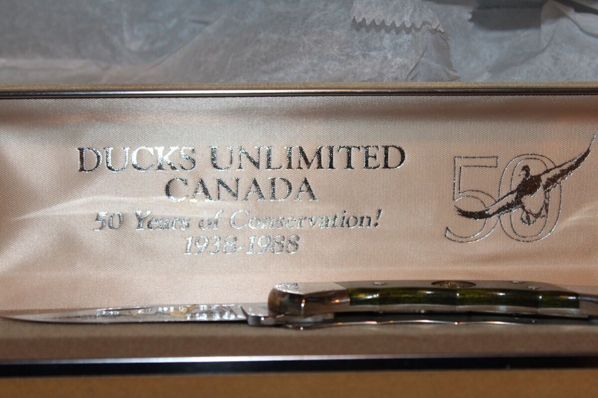 BUCK 112 KNIFE NEW U.S.A. DUCKS UNLIMITED CANADA 50 YRS BUCK 112 KNIFE NEW U.S.A. DUCKS UNLIMITED CANADA 50 YRS