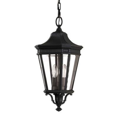 Schwarz Durchsichtig Klassisch Hängelampe Pendelleuchte Außenlampe Garten IP23