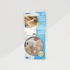 New Safety 1st Cabinet and Drawer Latches, 4 pack Child Safety Locks Baby Proof