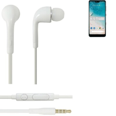 Earphones für Huawei Honor X10 Lite in ear headset stereo Ohrstecker weiß