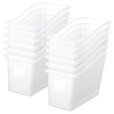 Book Bins with Labels Linking Storage Bins Folder Magazine File Holder
