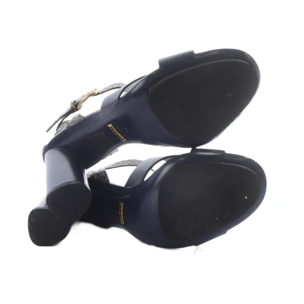 Gucci Sandals High Heel Python Pattern Strap Leat… - image 4