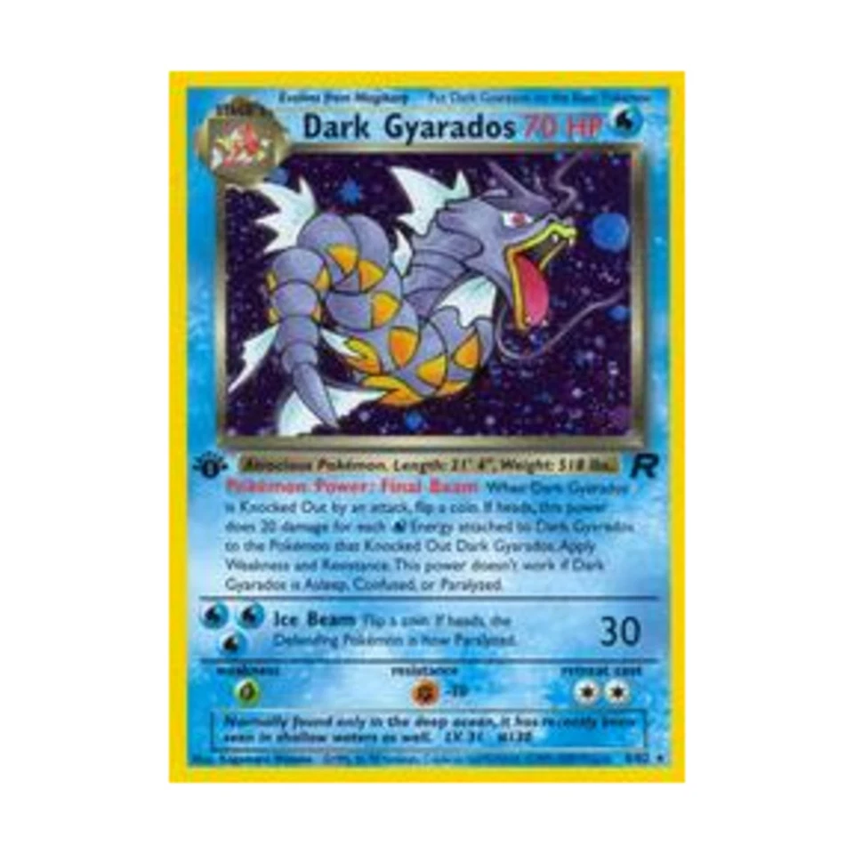 Carte Pokémon TCG Édition 1 Team Rocket Dark Gyarados #8 (1st Ed) Holo - Photo 1/1