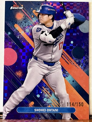 Shohei Ohtani 2025 Topps Finest Common Purple Checkerboard Refractor /150