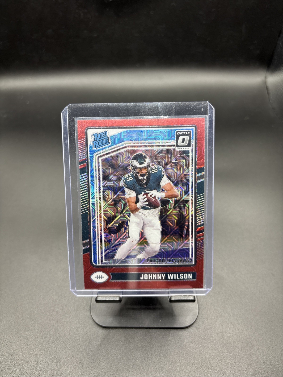 2024 Panini Donruss Optic - Rated Rookie Johnny Wilson #256 Red Mojo Prizm (RC)