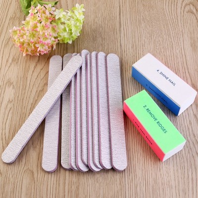 2 Pcs Grits Double Sided Nail Buffers Bulk for Natural Nails Polisher