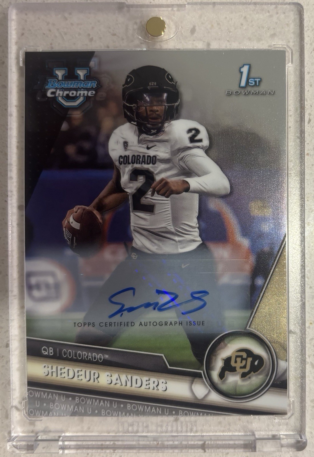 2023 Bowman University Chrome - Chrome Prospect Autographs Shedeur Sanders #16  
