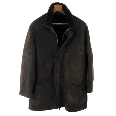 Jacques Ferber Dark Brown Shearling Mouton Leather Mid Length