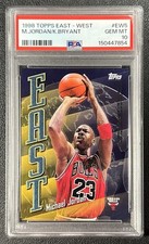 MICHAEL JORDAN KOBE BRYANT PSA 10 1998 TOPPS BASKETBALL #EW5 EAST WEST GEM HOF