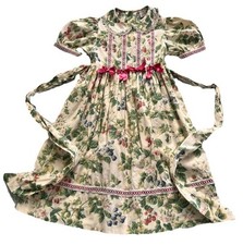 Rare Editions Dress Vintage Berries Floral Prairie Cottagecore Girls SZ 5 USA