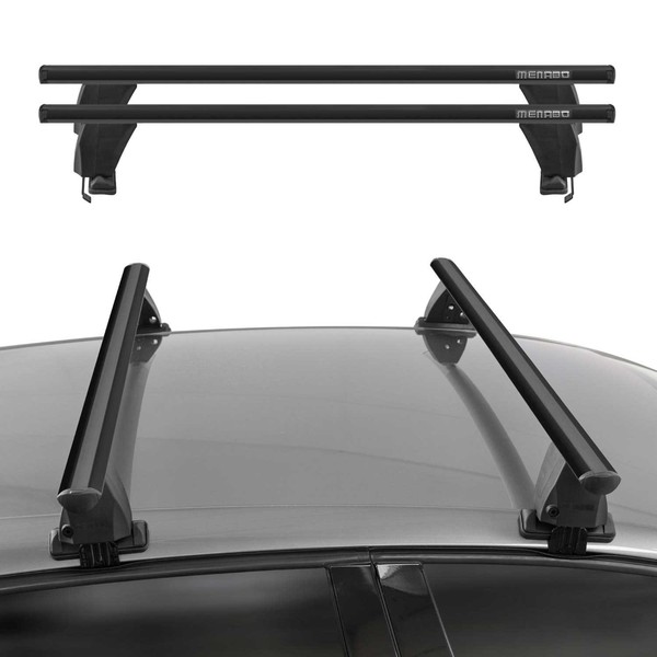 Menabo DachträGer GrundtäGer FüR Fiat Panda 2003-2012 50Kg Alu Schwarz 2 Tlg-image