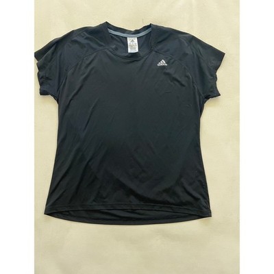 Adidas Womens Climalite Black Short Sleeve Athletic T Shirt Top XL