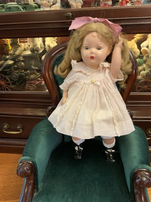 Vintage AMERICAN CHARACTER COMPOSITION CLOTH MAMA DOLL 17 IN WORKING CRIER 1923