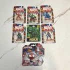 Marvel Mini Poseable Figures Lot Human Torch Hulk Beast Spider-Man 7 Pack