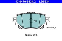 Bremsbelagsatz Scheibenbremse Ate Ceramic 13.0470-5534.2 FüR Toyota Rav 5 Van Ux