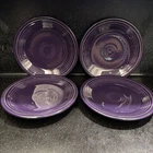 Set of 4 Fiesta Plum Salad Plates 7.25" - Retired Purple Fiestaware - Lead Free