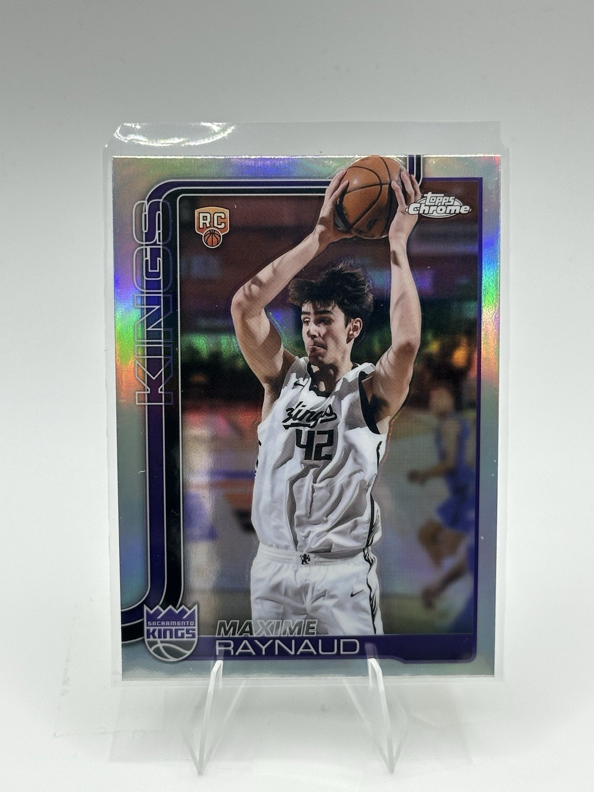 2025-26 Topps Chrome Refractor Maxime Raynaud RC Sacramento Kings #293