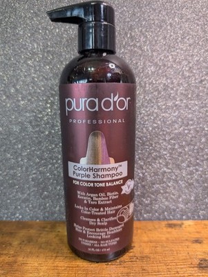 Pura D'or Professional Color Harmony Purple Shampoo 16 Oz Color Toning Shampoo