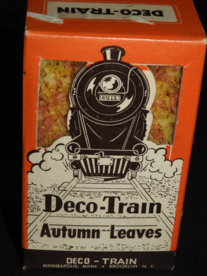 Vintage Deco Train Autumn Leaves Model Train Layout Accessory Unopened Orig Box
