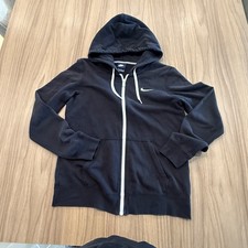 Nike Womens Medium Black Full Zip Fleece Hoodie Sweatshirt 611719-010 M