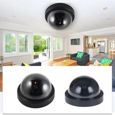 Black Plastic Smart Indoor Outdoor Dummy Home Dome Fake CCTV Security Camera Wit