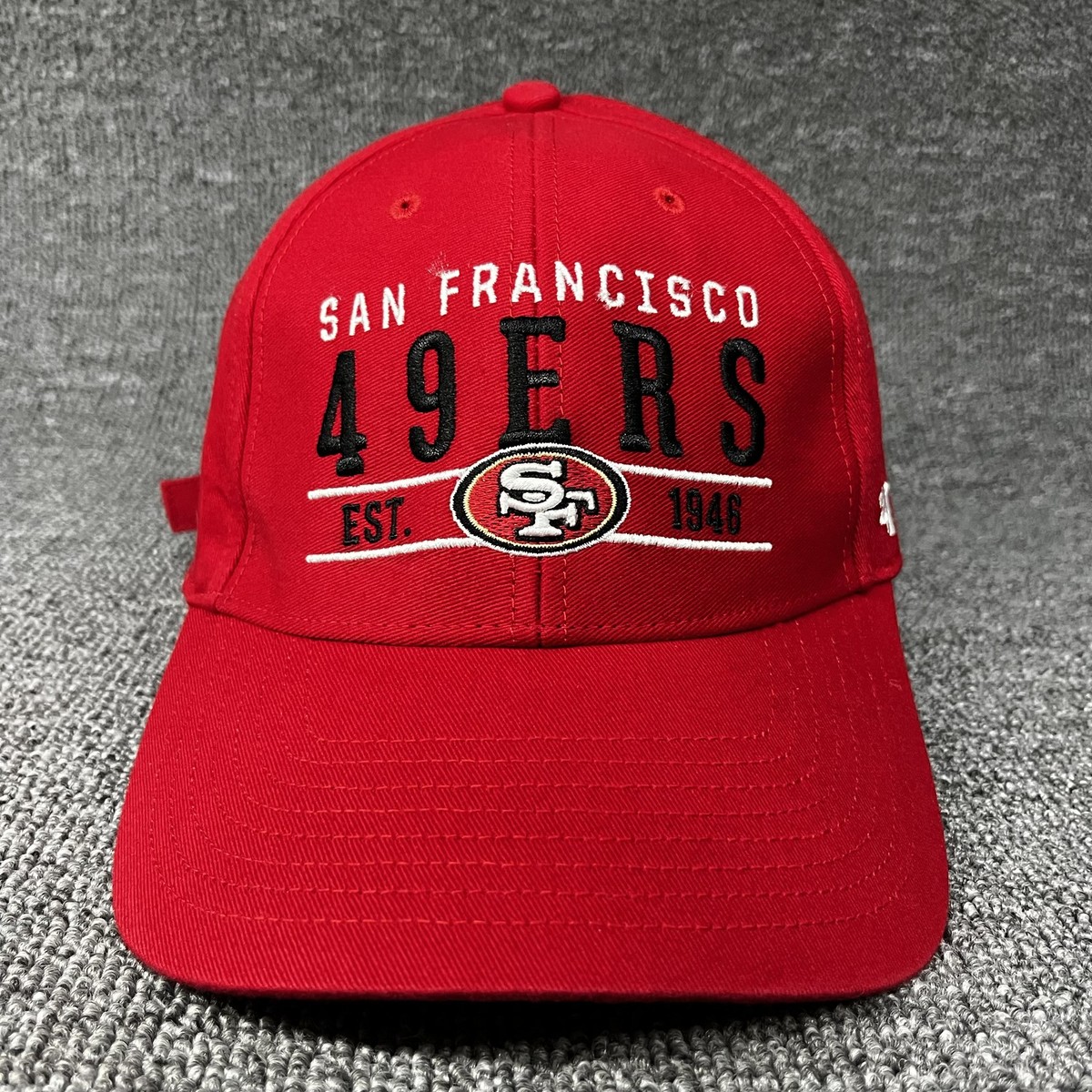 San Francisco 49ers '47 Clean Up Hat Red Adjustable NFL Est 1946 Dad Cap