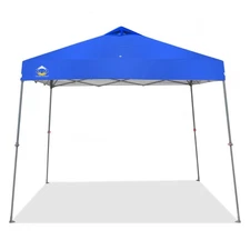 Crown Shades 11' x 11' Base 9' x 9' Top Instant Pop Up Canopy, Blue (Used)