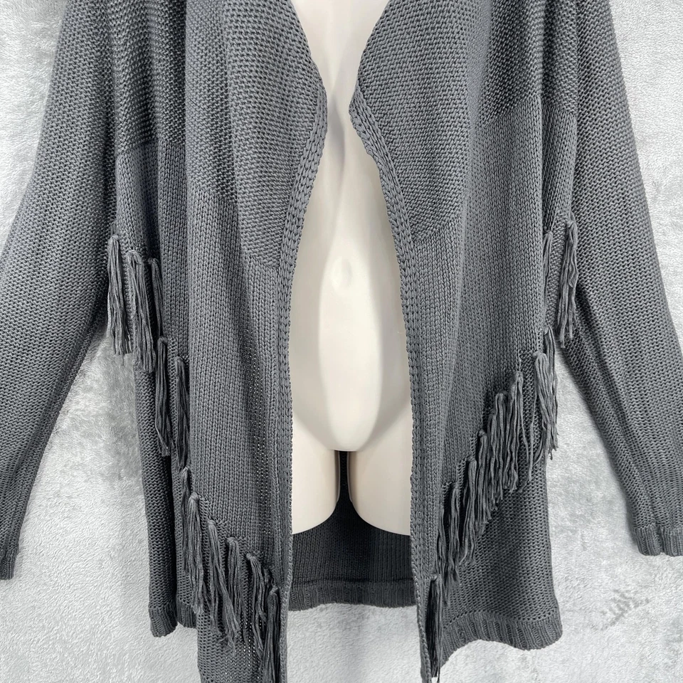 Cardigã IN San Francisco Western Feminino Boho Franja Country Suéter Aberto Tamanho XL - Imagem 4 de 4