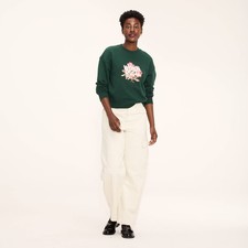 Women's Floral Graphic Print Pullover Sweatshirt - Woolrich Forest Green XL