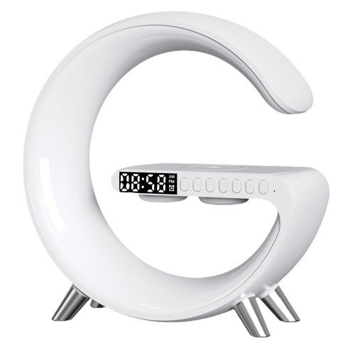 Wireless Charger Stand Alarm Clock Speaker APP RGB Light Fast Charging Station - 第 8/8 張圖片