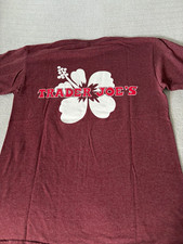 ALSTYLE Men's M Burgundy Trader Joe  s Graphic Logo Crew Neck T-Shirt