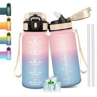 Trinkflasche 500ML Mulbijeo Auslaufsicher Bpa-Frei Wasserflasche Kunststoff
