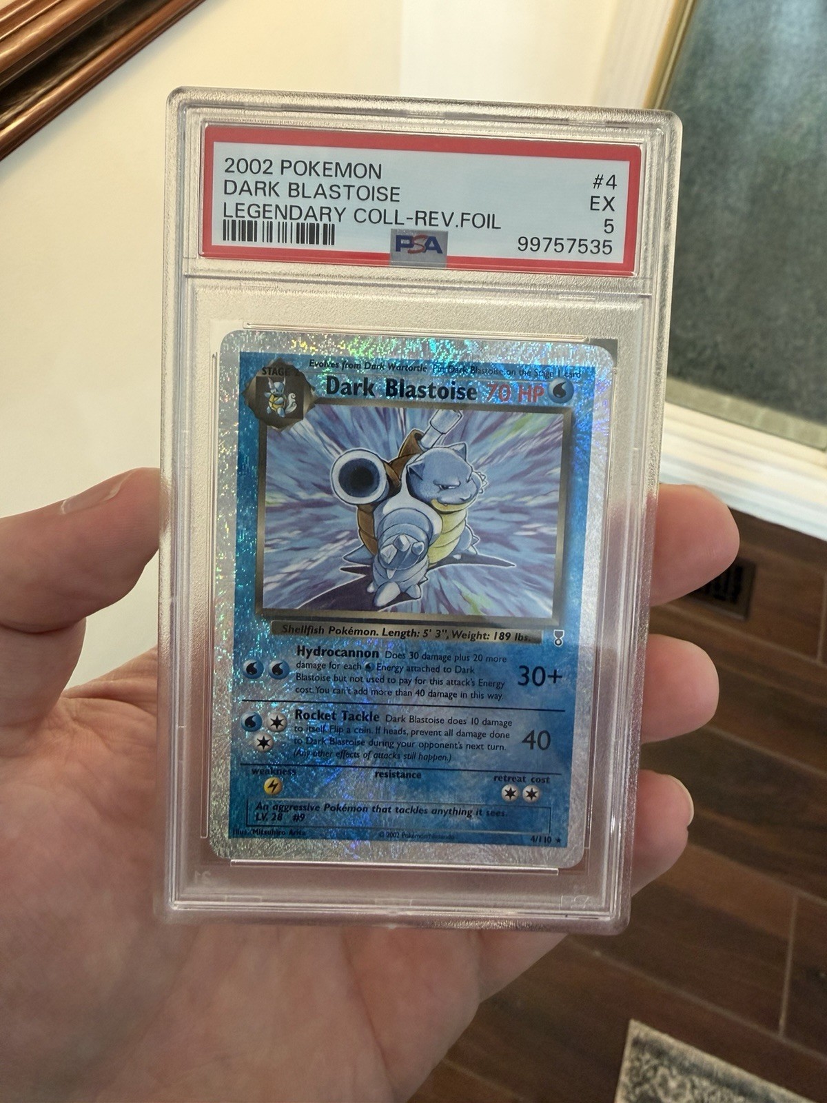 Pokémon Dark Blastoise 4/110 Legendary Collection Reverse Holo Rare 2002 PSA 5