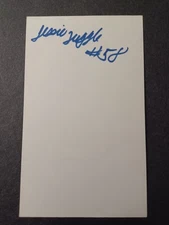 Jessie Tuggle Signed Index Card - Falcons, Valdosta State, CHOF