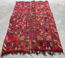 Vintage Traditional Turkish Handcrafted Kilim Rug for Home D&eacute;cor 220x144 cm
