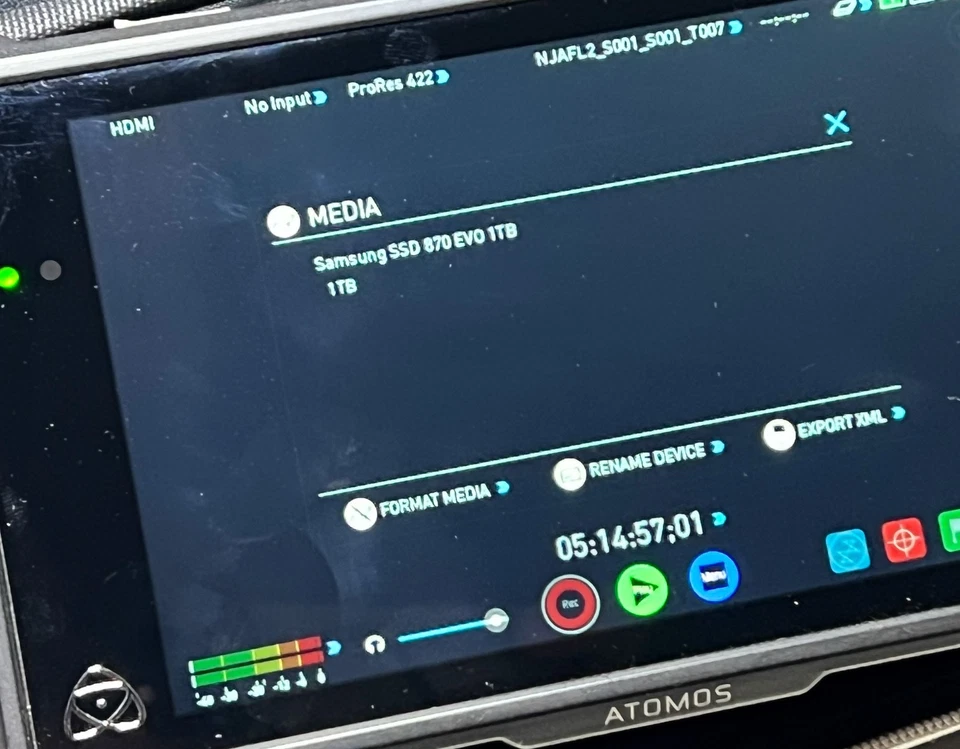 Monitor de grabación Atomos Ninja Flame 7 pulgadas 4K HDMI Foto 4 de 4