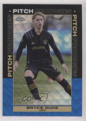 2021 Topps Chrome MLS Pitch Prodigies Blue Wave Refractor 135/199 Bryce Duke 7xr
