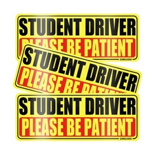 SINGARO Student Driver Magnet for Car - Please Be Patient, 3Pcs Magnetic Refl...