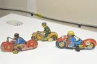 Assorted Tin Wind Up Friction Motorcycle Riders (Marx) (FOR PARTS OR REPAIR)