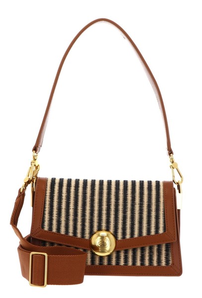 Lacoste Summer Pack Flap Shoulder Bag Schultertasche Tasche Natural Noir Tan Neu-image
