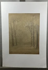 Post-Impressionist Poetic Study 1918 Stroll In A Park Paris France