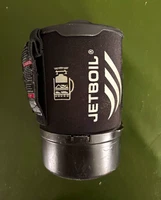 Jetboil Portable 1-Burner Gas Stove System Black/Gray w/ Pot, Lid, Burner