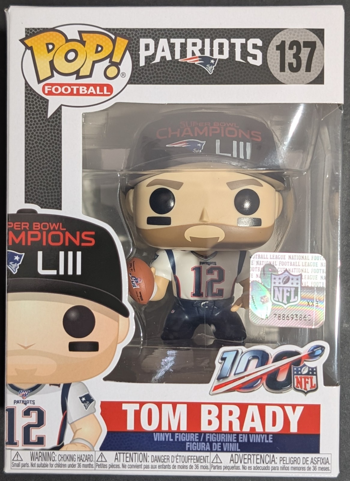 Funko Pop! Tom Brady #137 [Super Bowl LIII] - NFL Football New England Patriots